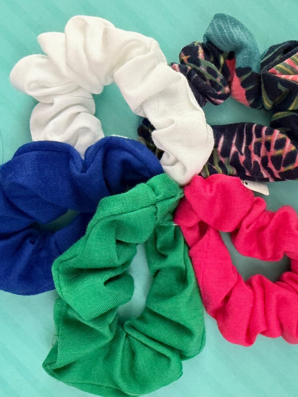 NWT Anthropologie Set of 5 "Palm Springs" Hair Scrunchies